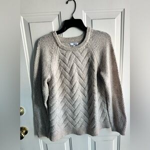 SONOMA Goods for Life Women’s Sweater XL Beige Textured Knit Pullover RN 73277.